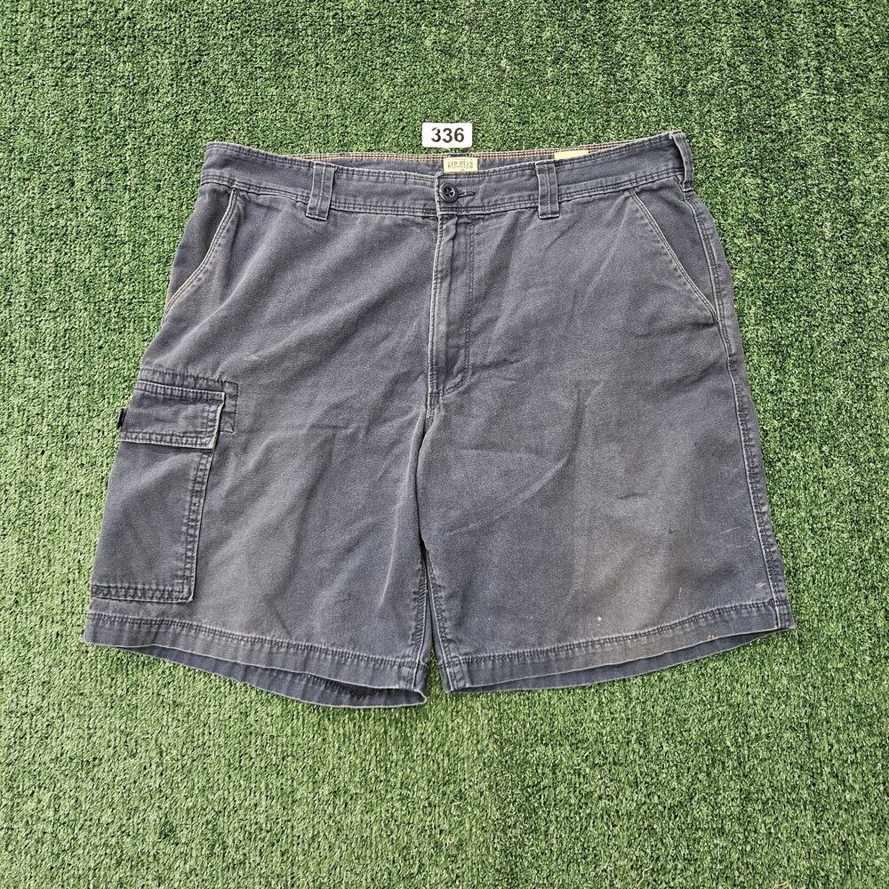 RedHead Shorts Mens 38 Navy Blue Washed Cargo Flat Front Cotton Pockets Outdoor